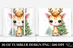 Watercolor Giraffe with Crazy Haircut, Transparent 20 Oz Product Image 1