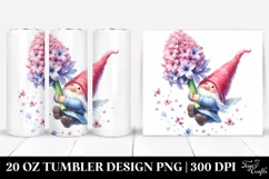 Floating Gnome with Hyacinth | 20 oz Tumbler Product Image 1