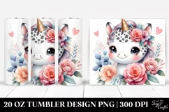 Cute BabyUnicrn with Animal Print | 20 oz Tumbler Product Image 1