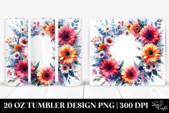 Vibrant Floral Frame Gerbera | 20 oz Tumbler Product Image 1