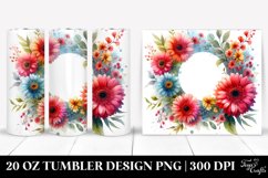 Vibrant Floral Frame Gerbera | 20 oz Tumbler Product Image 1