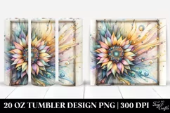 Wooden Sunflower 20 Oz Tumbler Product Image 1