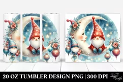 Cute Vibrant Digital Painting Vintage Christmas Gnomes | 20 Product Image 1