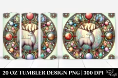 Colorful Pastel Reindeer Digital Image, 20 Oz Tumbler Product Image 1