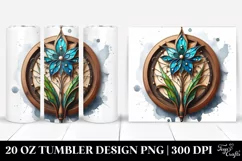 Colorful Lobelia Stained Tumbler Product Image 1