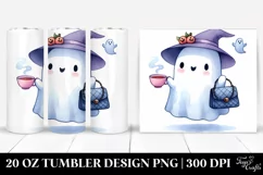 Cute Ghost with Purse | 20 oz Tumbler Product Image 1