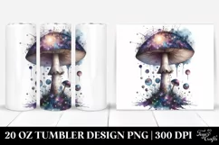 Detailed Mystical Celestial Mushroom | 20 oz Tumbler Product Image 1