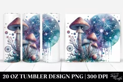 Celestial Mushroom Watercolor Splash | 20 oz Tumbler Product Image 1
