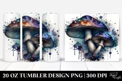 Mystical Mushroom Watercolor Splash | 20 oz Tumbler Product Image 1