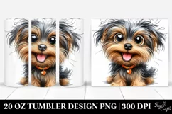 Crazy Funny Yorkipoo Sitting | 20 Oz Tumbler Product Image 1