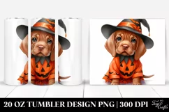 Expressive Halloween Vizsla Baby Watercolor 20 Oz Tumbler Product Image 1