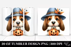 Halloween Basset Hound with Jack-O-Lantern, High Quality 20 Product Image 1