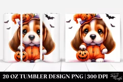 Halloween Basset Hound with Jack-O-Lantern, High Quality 20 Product Image 1