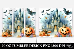 Funny Halloween Castle Clipart | 20 oz Tumbler Product Image 1