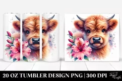 Cute Highland Cow Tumbler Product Image 1