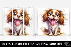 Crazy Funny Brittany Sitting | 20 Oz Tumbler Product Image 1