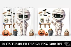 Funny Mummy Halloween Clipart, Transparent 20 Oz Tumbler Product Image 1