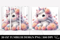 Pastel Unicorn Chrysanthemum | 20 Oz Tumbler Product Image 1