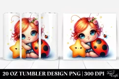 Colorful Ladybug Star Cuddling | 20 Oz Tumbler Product Image 1