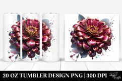 Glossy Zinnia Marble Splash | 20 Oz Tumbler Product Image 1