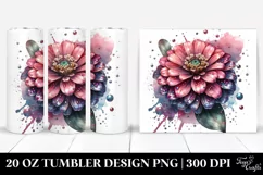 Glossy Zinnia Marble Splash | 20 Oz Tumbler Product Image 1