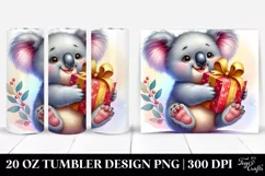 Cute Vibrant Digital Painting Baby Koala Gift Box | 20 oz Product Image 1