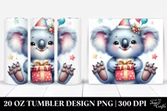 Cute Vibrant Digital Painting Baby Koala Gift Box | 20 oz Product Image 1