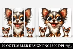 Crazy Funny Chihuahua Sitting | 20 Oz Tumbler Product Image 1