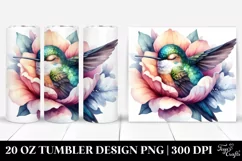 Hummingbird Sleeping in Flower, Transparent 20 Oz Tumbler Product Image 1