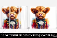Baby Cow Highland Ringmaster Coat. 20 Oz Tumbler Design Product Image 1