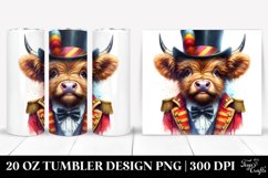 Baby Cow Highland Ringmaster Coat. 20 Oz Tumbler Design Product Image 1