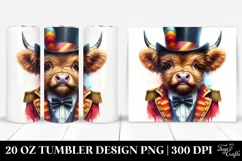 Baby Cow Highland Ringmaster Coat. 20 Oz Tumbler Design Product Image 1