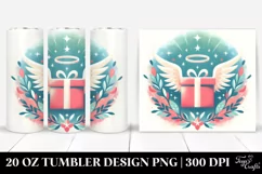 Gift Box with Wings and Angel Crown, Transparent 20 Oz Product Image 1
