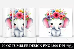 Cute Elephant Tumbler|20 oz Tumbler Product Image 1