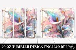 Pastel Calla Lily Stained Tumbler | 20 oz Tumbler Product Image 1
