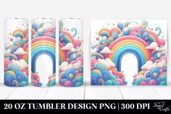 Colorful Whimsical Pastel Rainbow | 20 Oz Tumbler Product Image 1