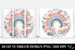 Colorful Pastel Rainbow | 20 Oz Tumbler Product Image 1
