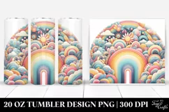 Colorful Whimsical Pastel Rainbow | 20 Oz Tumbler Product Image 1