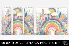 Colorful Whimsical Pastel Rainbow | 20 Oz Tumbler Product Image 1