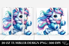 Cute Baby Unicorn Running | 20 oz Tumbler Product Image 1