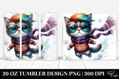 Cute Baby Cat Jumping Tumbler Product Image 1