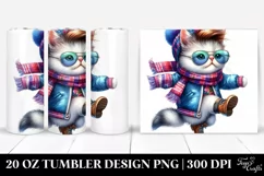 Cute Baby Cat Jumping Tumbler Product Image 1