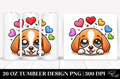 Colorful Baby Beagle Cartoon | 20 Oz Tumbler Product Image 1
