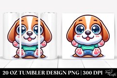 Colorful Baby Beagle Cartoon | 20 Oz Tumbler Product Image 1