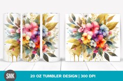 Colorful Bouquet with Gold Foil | 20 oz Tumbler Product Image 1