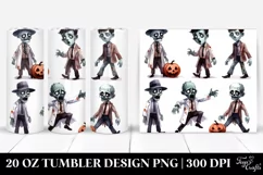 Funny Zombie Halloween Tumbler Design Product Image 1