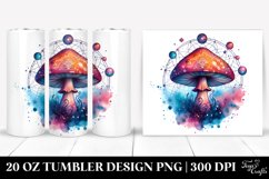 Vibrant Magical Celestial Mushroom Clipart 20 Oz Tumbler Product Image 1