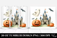Funny Castle Halloween Tumbler Design Product Image 1