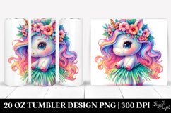 Baby Unicorn Hula Skirt. 20 oz Tumbler Design Product Image 1