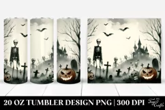 Washed Watercollor Vintage Simple Haloween UNDEAD | 20 oz Product Image 1